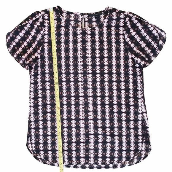 J Crew petal sleeve short sleeved  top shadow diamond pink size 2 - Picture 8 of 10